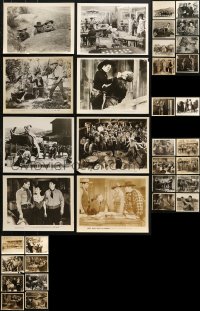 7m317 LOT OF 34 WESTERN 8X10 STILLS 1940s great scenes from several different cowboy movies!