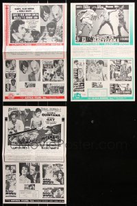 7m055 LOT OF 3 SPANISH LANGUAGE PRESS SHEETS 1960s-1970s advertising for a variety of movies!