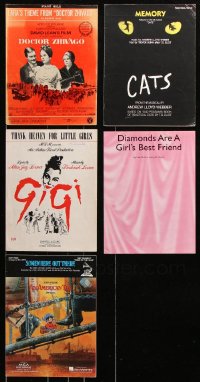 7m054 LOT OF 5 SHEET MUSIC 1950s-1980s a variety of different songs from movies & more!