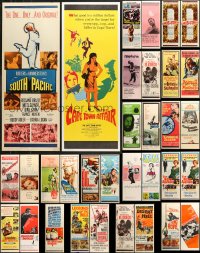 7m340 LOT OF 45 UNFOLDED INSERTS 1960s great images from a variety of different movies!