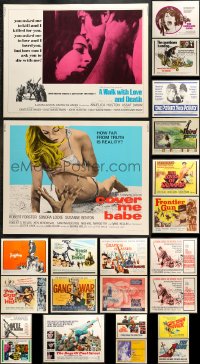 7m344 LOT OF 23 MOSTLY UNFOLDED HALF-SHEETS 1960s-1970s great images from a variety of movies!