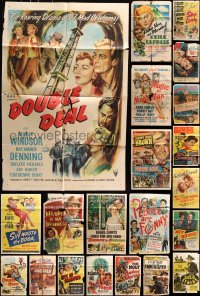 7m180 LOT OF 23 FOLDED ONE-SHEETS 1930s-1950s great images from a variety of different movies!