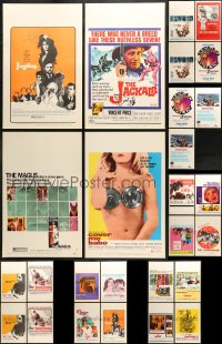 7m026 LOT OF 31 WINDOW CARDS 1960s-1970s great images from a variety of different movies!