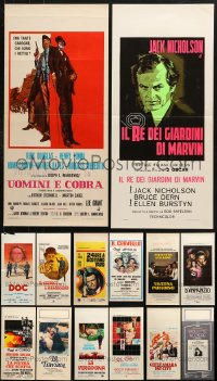 7m366 LOT OF 14 FORMERLY FOLDED ITALIAN LOCANDINAS 1960s-1980s from a variety of different movies!