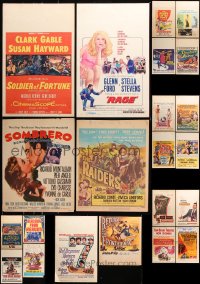 7m030 LOT OF 22 WINDOW CARDS 1950s great images from a variety of different movies!