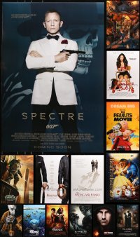7m440 LOT OF 19 UNFOLDED MOSTLY DOUBLE-SIDED 27X40 ONE-SHEETS 2000s-2010s cool movie images!