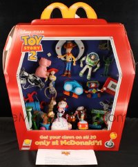 7m001 LOT OF 1 TOY STORY 2 MCDONALD'S DISPLAY AND TOYS 1999 TWENTY toys in original carton!