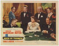 7p052 ARCH OF TRIUMPH LC #7 1947 Charles Boyer watches pretty Ingrid Bergman gamble at baccarat!