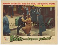 7p070 BEAST FROM 20,000 FATHOMS LC #3 1953 Ray Harryhausen, Ray Bradbury, cops & panicked citizens!