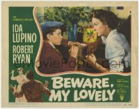7p080 BEWARE MY LOVELY LC #2 1952 close up of Ida Lupino talking to young boy, film noir!