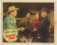 7p090 BLAZING TRAIL LC #2 1949 Charles Starrett as the Durango Kid, Smiley Burnette, Stapp