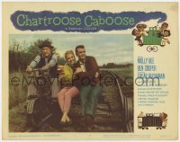 7p147 CHARTROOSE CABOOSE LC #8 1960 Molly Bee, Ben Cooper & Edgar Buchanan on railroad car!