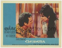 7p155 CLEOPATRA LC #2 1963 best close up of sexy Elizabeth Taylor staring at Richard Burton!