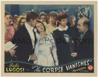 7p171 CORPSE VANISHES LC 1942 photographer watches bride Joan Barclay faint at her wedding!