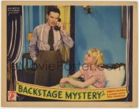 7p184 CURTAIN AT 8 LC 1933 Dorothy Mackaill looks at Paul Cavanagh on phone, Backstage Mystery!