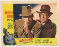 7p200 DEAD END LC #3 R1954 super close up of top-billed Humphrey Bogart & Allen Jenkins!