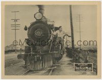 7p271 FAST MAIL LC 1922 great image of Charles Buck Jones about to leap from moving train!