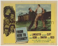 7p308 FROM HERE TO ETERNITY LC #1 R1958 c/u of Montgomery Clift boxing with Ike Galovitch!