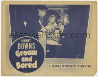 7p346 GROOM & BORED LC 1942 Johnny Downs & pretty Marjorie Deanne with angry train porter!
