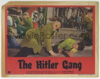 7p384 HITLER GANG LC #5 1944 close up of Bobby Watson as Hitler in the middle of a shootout!