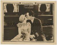 7p389 HOMEWARD BOUND LC 1923 romantic close up of Thomas Meighan & Lila Lee kissing!