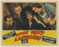 7p513 LOOK WHO'S LAUGHING LC 1941 veiled Lucille Ball with Edgar Bergen, Fibber McGee & Molly!