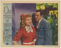 7p655 ONE TOUCH OF VENUS LC #6 1948 close up of Dick Haymes looking at pretty Olga San Juan!