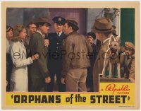 7p658 ORPHANS OF THE STREET LC 1938 Tommy Ryan & Ace the Wonder Dog in border, cop breaks up fight!
