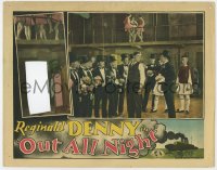 7p660 OUT ALL NIGHT LC 1927 Reginald Denny & chorus men in tuxedos & top hats backstage!