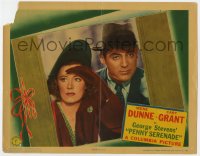 7p671 PENNY SERENADE LC 1941 close up of Cary Grant & Irene Dunne looking through window!