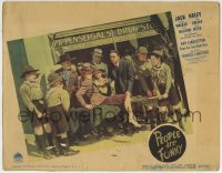 7p672 PEOPLE ARE FUNNY LC #3 1945 Jack Haley & Boy Scouts carry Helen Walker on stretcher!