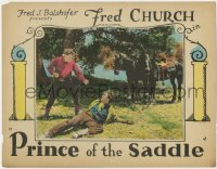 7p688 PRINCE OF THE SADDLE LC 1926 cowboy Fred Church fighting bad guy by their horses!