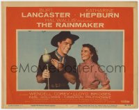 7p703 RAINMAKER LC #7 1956 great close up of laughing Burt Lancaster & Katharine Hepburn!