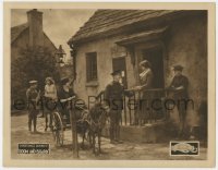 7p733 ROOM & BOARD LC 1921 Constance Binney with soldiers outside postal telegraph office!