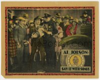 7p767 SAY IT WITH SONGS LC 1929 cop consoles Al Jolson, whose son Davey Lee was hit by a car, rare!