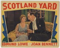7p769 SCOTLAND YARD LC 1930 close up of pretty Joan Bennett staring at man talking to her on couch!