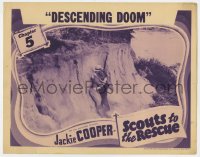 7p771 SCOUTS TO THE RESCUE chapter 5 LC 1939 Boy Scout Jackie Cooper serial, Descending Doom!
