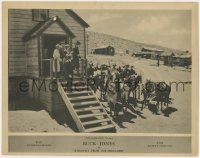 7p830 STRAIGHT FROM THE SHOULDER LC 1921 Buck Jones points his gun at bad guys on horses!