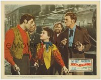 7p903 TICKET TO TOMAHAWK LC #6 1950 Anne Baxter between Dan Dailey & Rory Calhoun by train!