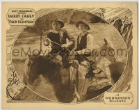 7p904 TIGER THOMPSON LC 1924 close up of worried Harry Carey & Marguerite Clayton on horses!
