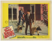 7p927 TWO LITTLE BEARS LC #8 1961 great image of Eddie Albert walking two cubs on leashes!
