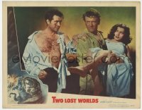 7p928 TWO LOST WORLDS LC #6 1950 James Arness carrying sexy Kasey Rogers by Bill Kennedy!