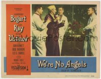 7p948 WE'RE NO ANGELS LC #7 1955 Humphrey Bogart, Aldo Ray, Peter Ustinov & Basil Rathbone!