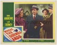 7p957 WHERE THE SIDEWALK ENDS LC #7 R1955 Dana Andrews, Gene Tierney, Otto Preminger noir!