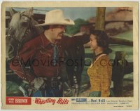 7p958 WHISTLING HILLS LC 1951 romantic c/u of Johnny Mack Brown smiling at pretty Noel Neill!