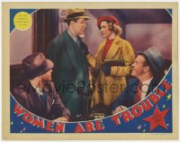 7p984 WOMEN ARE TROUBLE LC 1936 Stu Erwin, Frank Jenks, pretty Florence Rice gets the scoop!
