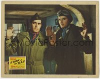 7p989 YANK IN THE R.A.F. LC 1941 c/u of Tyrone Power & pilot John Sutton with their hands up!