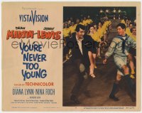 7p994 YOU'RE NEVER TOO YOUNG LC #6 1955 Dean Martin & Jerry Lewis dancing in front of many girls!