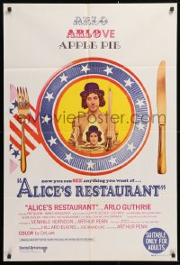 7r500 ALICE'S RESTAURANT Aust 1sh 1970 Arlo Guthrie, musical comedy directed by Arthur Penn!