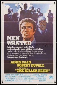7r544 KILLER ELITE Aust 1sh 1975 art of James Caan & Robert Duvall, directed by Sam Peckinpah!